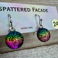 Rainbow Magic Drop Dangly Dichroic Glass Earrings (24)