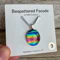 Rainbow Magic Drop Dichroic Glass Pendant (9)