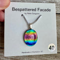 Rainbow Magic Drop Dichroic Glass Pendant (40)