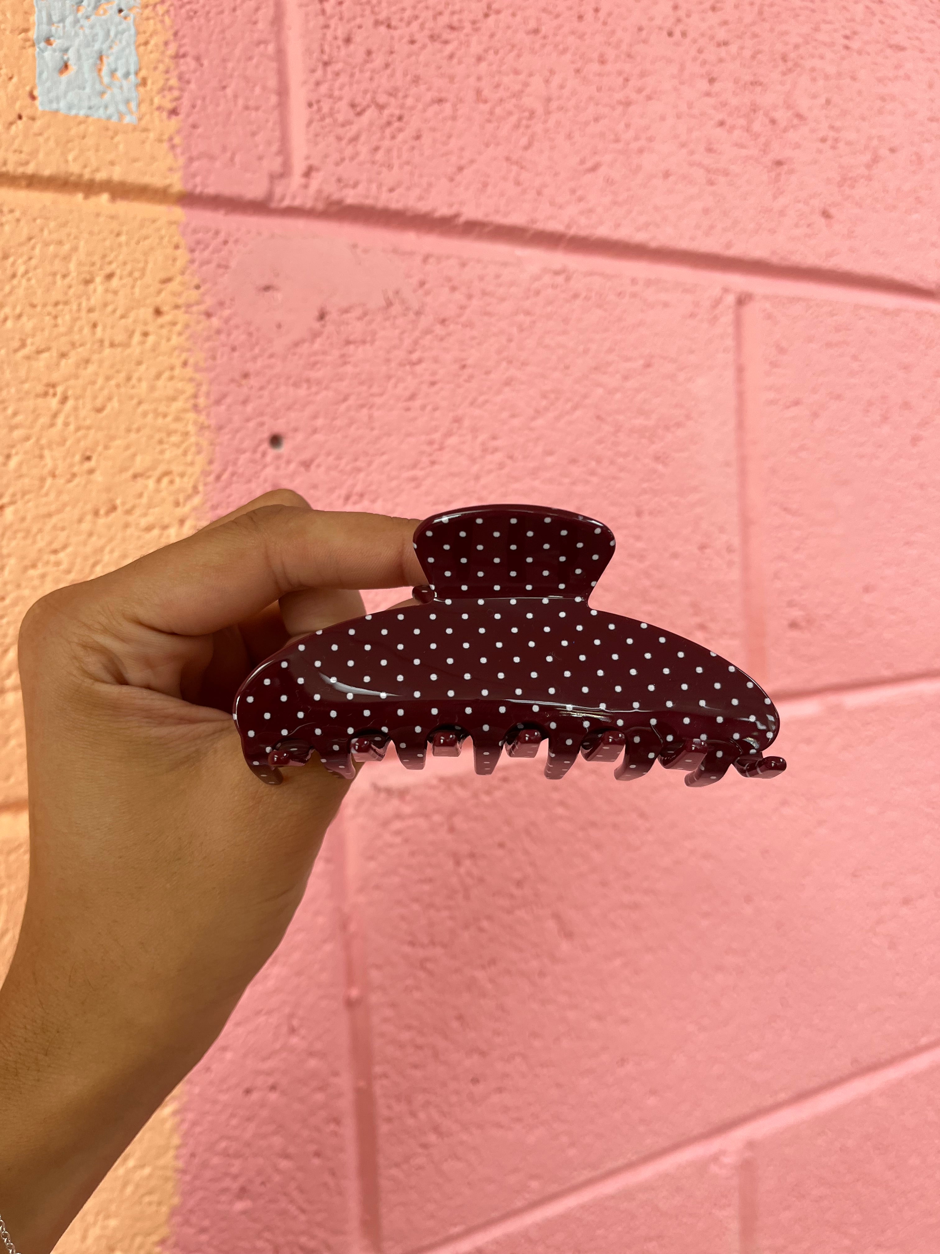Polka Dot Hair Claw