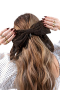 BROWN GLITTER SLOUCHY BOW