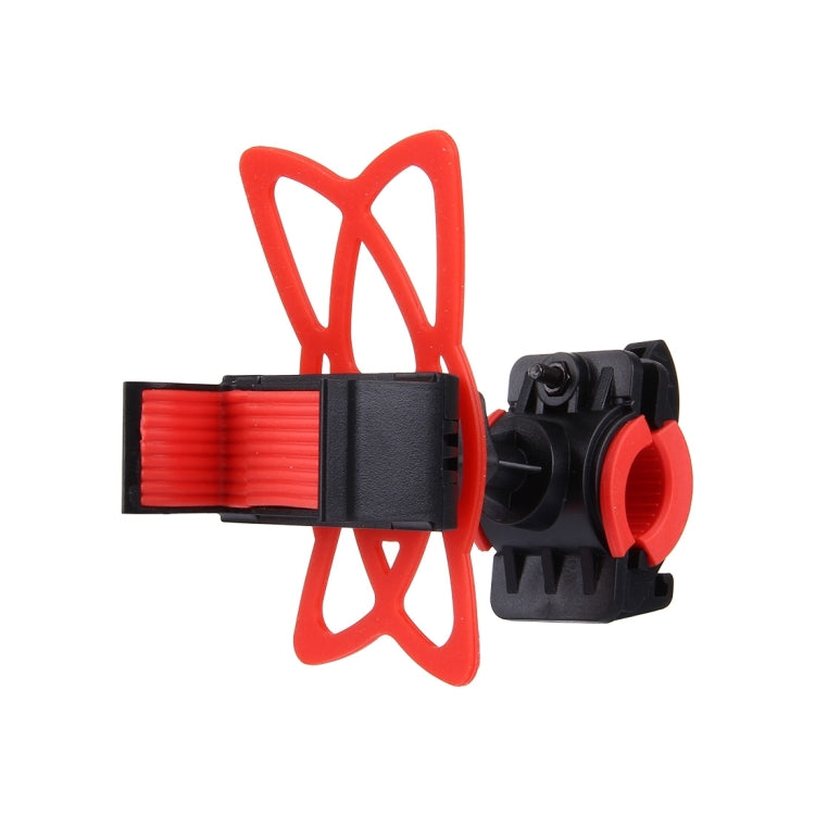 360 Degree Rotation Bicycle Phone Holder with Flexible Stretching Clip for iPhone 7 & 7 Plus / iPhone 6 & 6 Plus / iPhone 5 & 5C & 5s(Red)