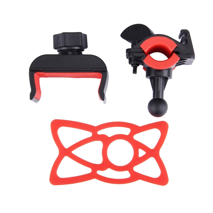 360 Degree Rotation Bicycle Phone Holder with Flexible Stretching Clip for iPhone 7 & 7 Plus / iPhone 6 & 6 Plus / iPhone 5 & 5C & 5s(Red)
