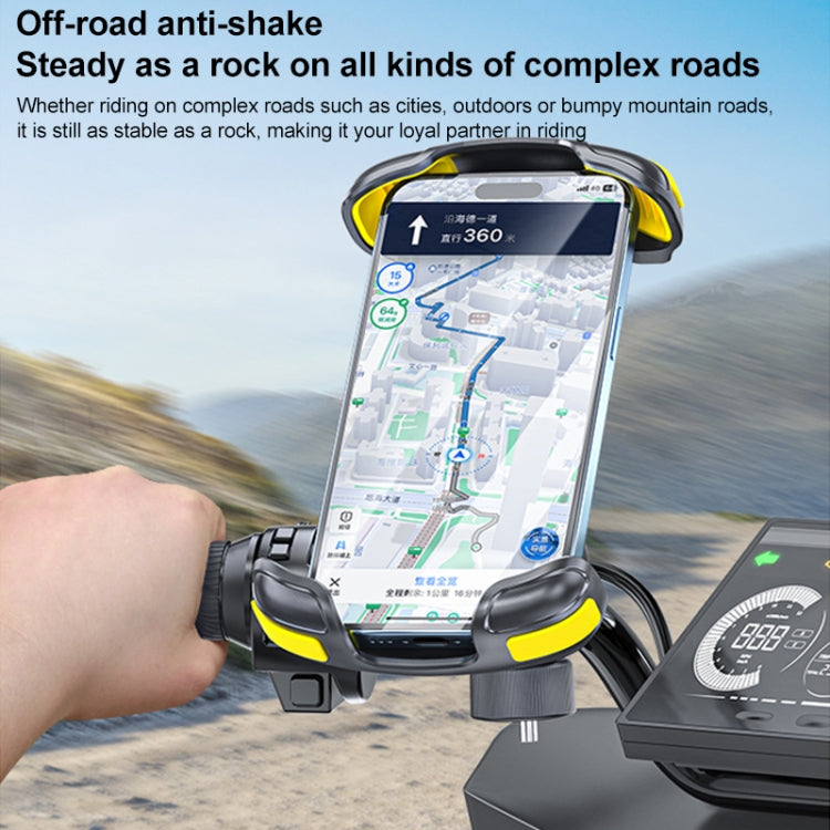 Motorcycle Bicycle Phone Riding Holder Bracket (Black)