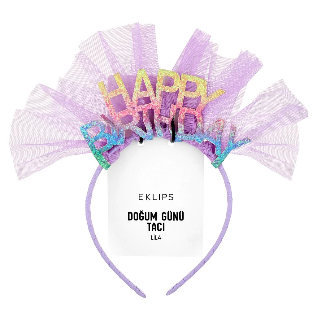Eklips Happy Birthday Crown Lilac Party Accessory 1 pc