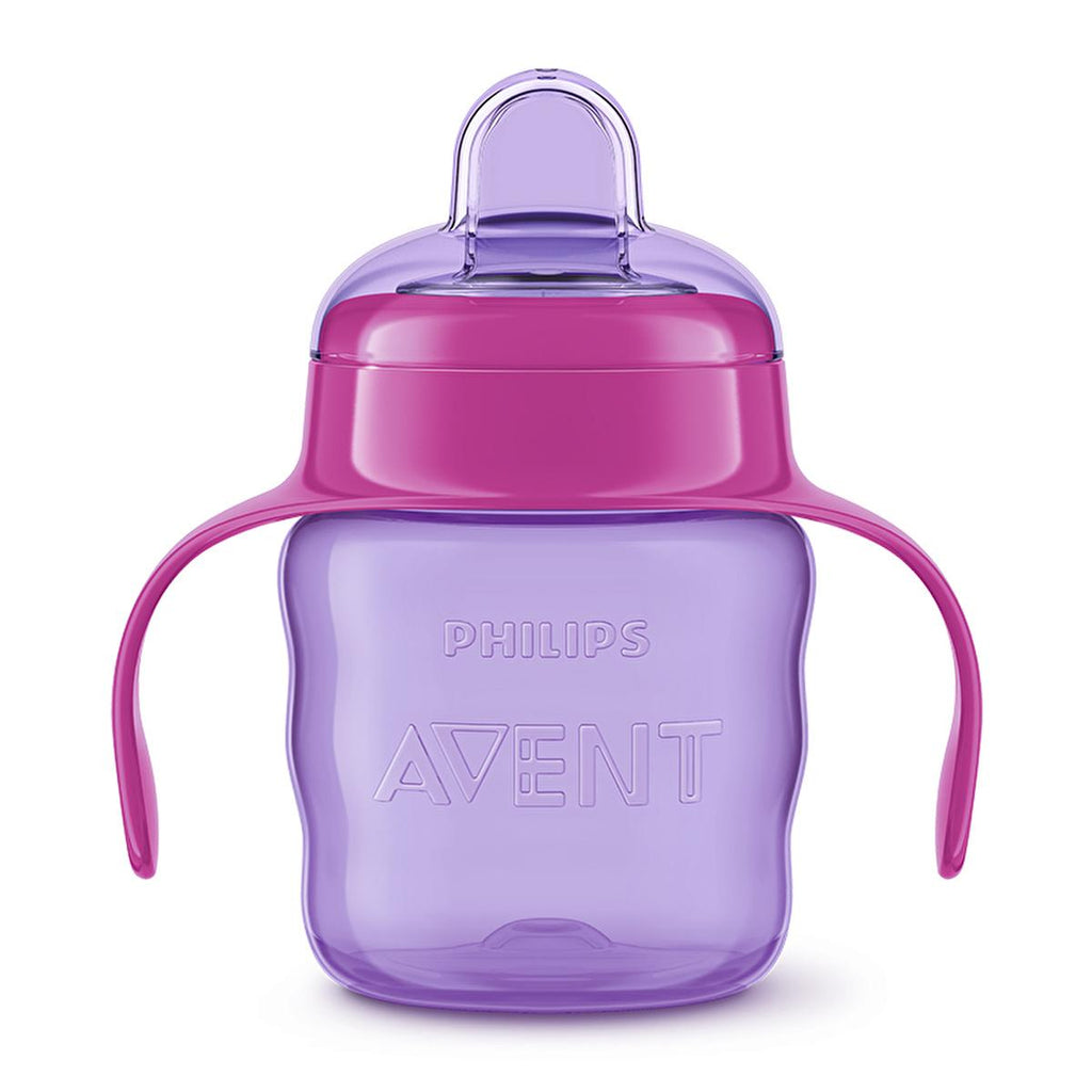 Philips Avent Sippy Cup for Baby Girls 6+ Months - Leak Proof Training Cup, 7 oz - Easy Grip, BPA Free