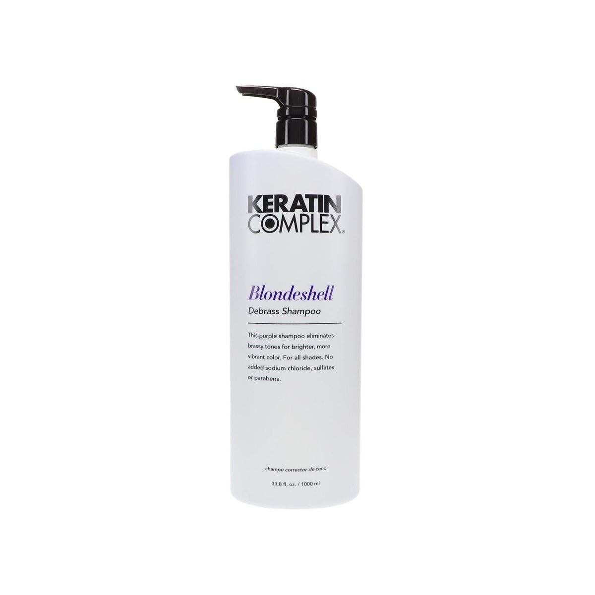 Keratin Complex Blondeshell Purple Shampoo for Blonde Hair Color Maintenance - 1000ml