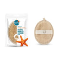 Balmy Natural Exfoliating Bath Glove - 100% Pumpkin Fiber, Double-Sided, for Oily Skin - Organic Skincare, Exfoliating Mitt