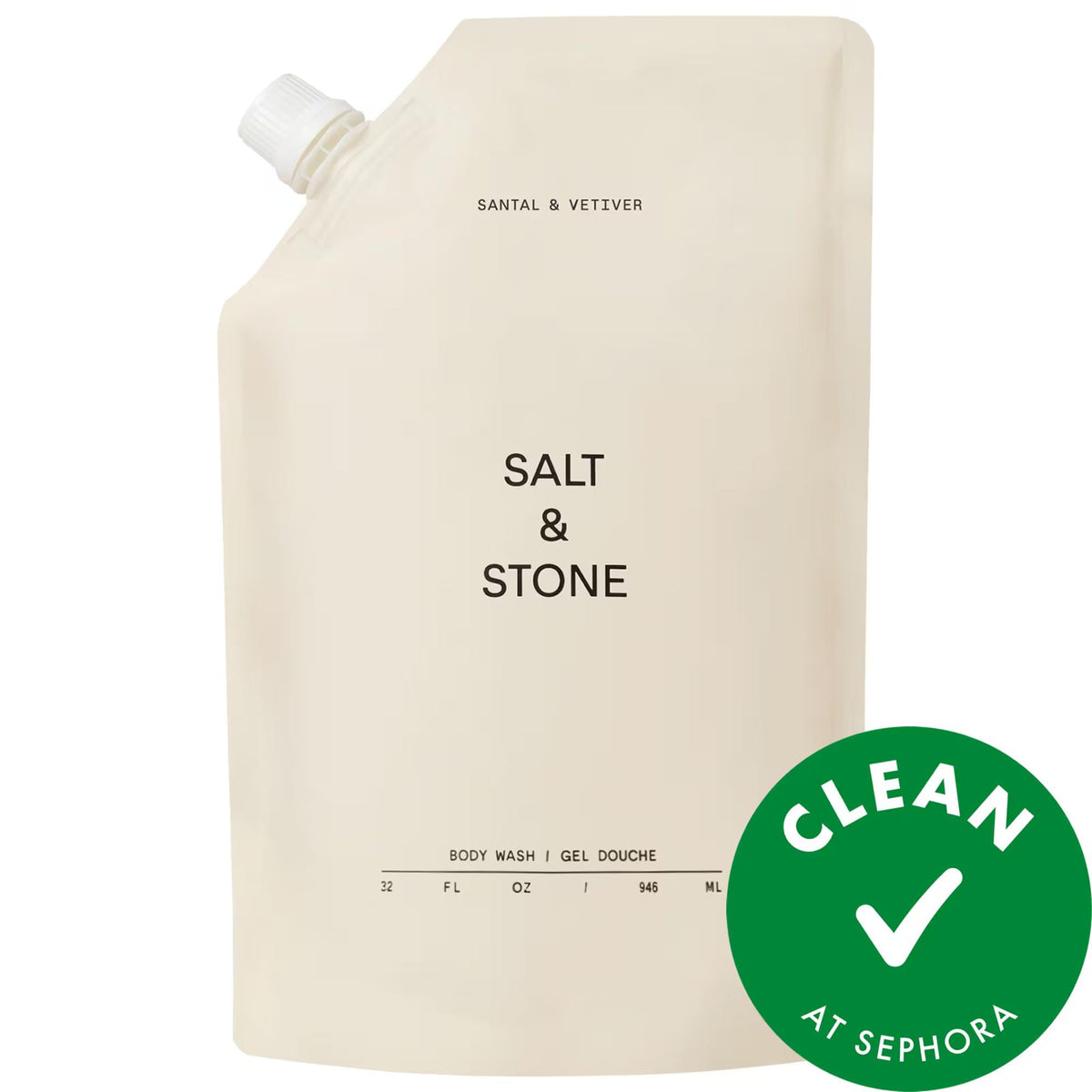 Santal & Vetiver Refillable Body Wash with Niacinamide + Probiotic - Natural Skincare, Sustainable & Clean Beauty