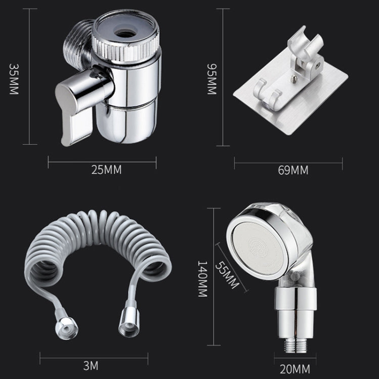 Hand Held Retractable Shampoo Faucet Basin External Shower