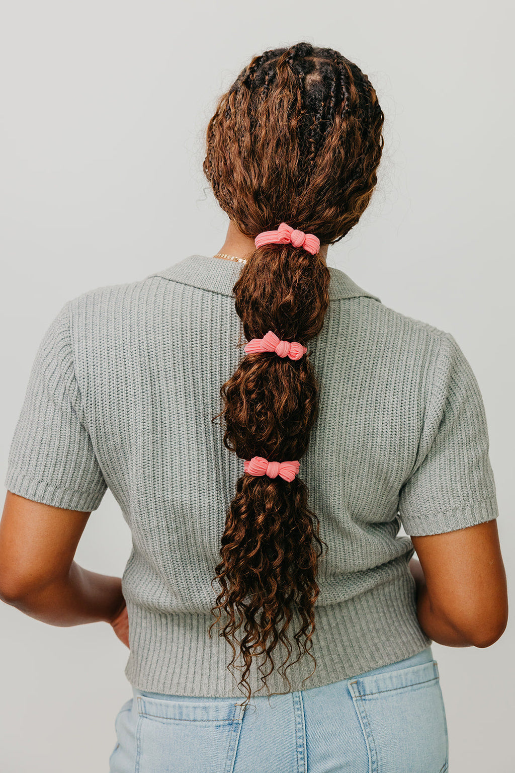 BOW SLICK BACK PONYTAILS (PACK OF 3)