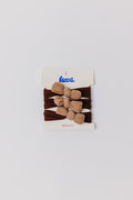 TWO TONED BOW SLICK BACK PONYTAILS (PACK OF 3)