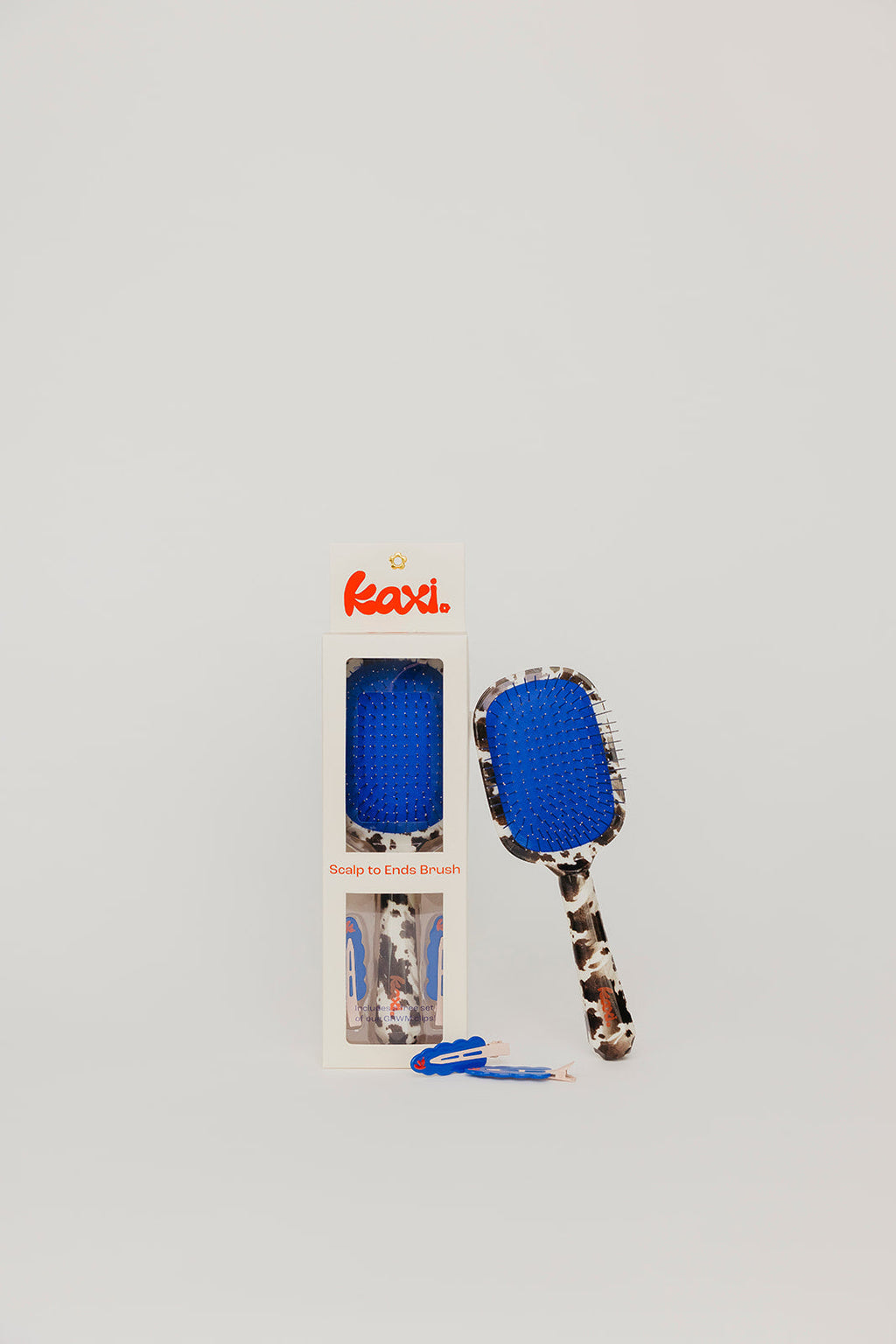 KAXI COW PRINT SCALP TO ENDS BRUSH