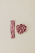 STRIPED OVERSIZED SCRUNCHIE + HEADBAND BUNDLE