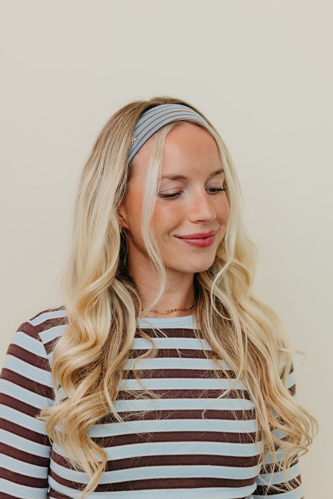STRIPED OVERSIZED SCRUNCHIE + HEADBAND BUNDLE