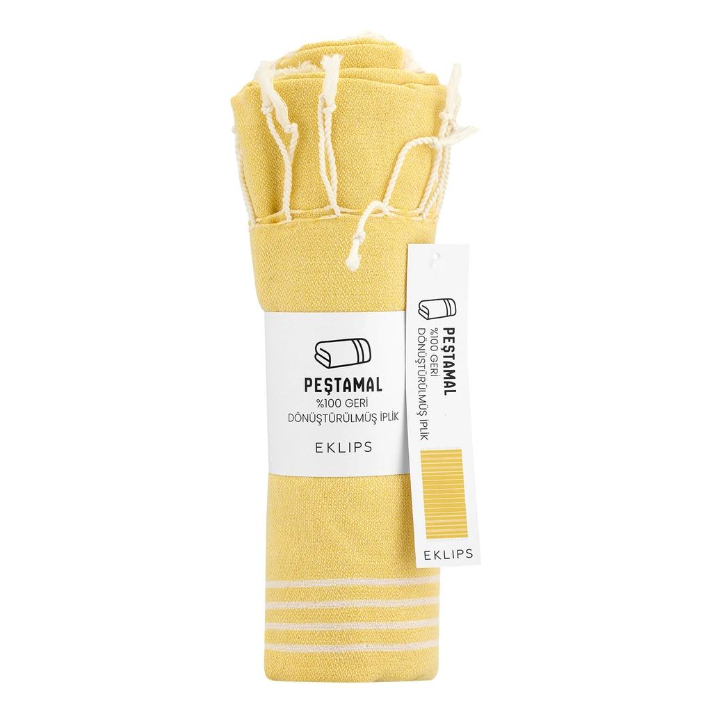 Eklips Pestemal Yellow Cotton Bath & Beach Towel