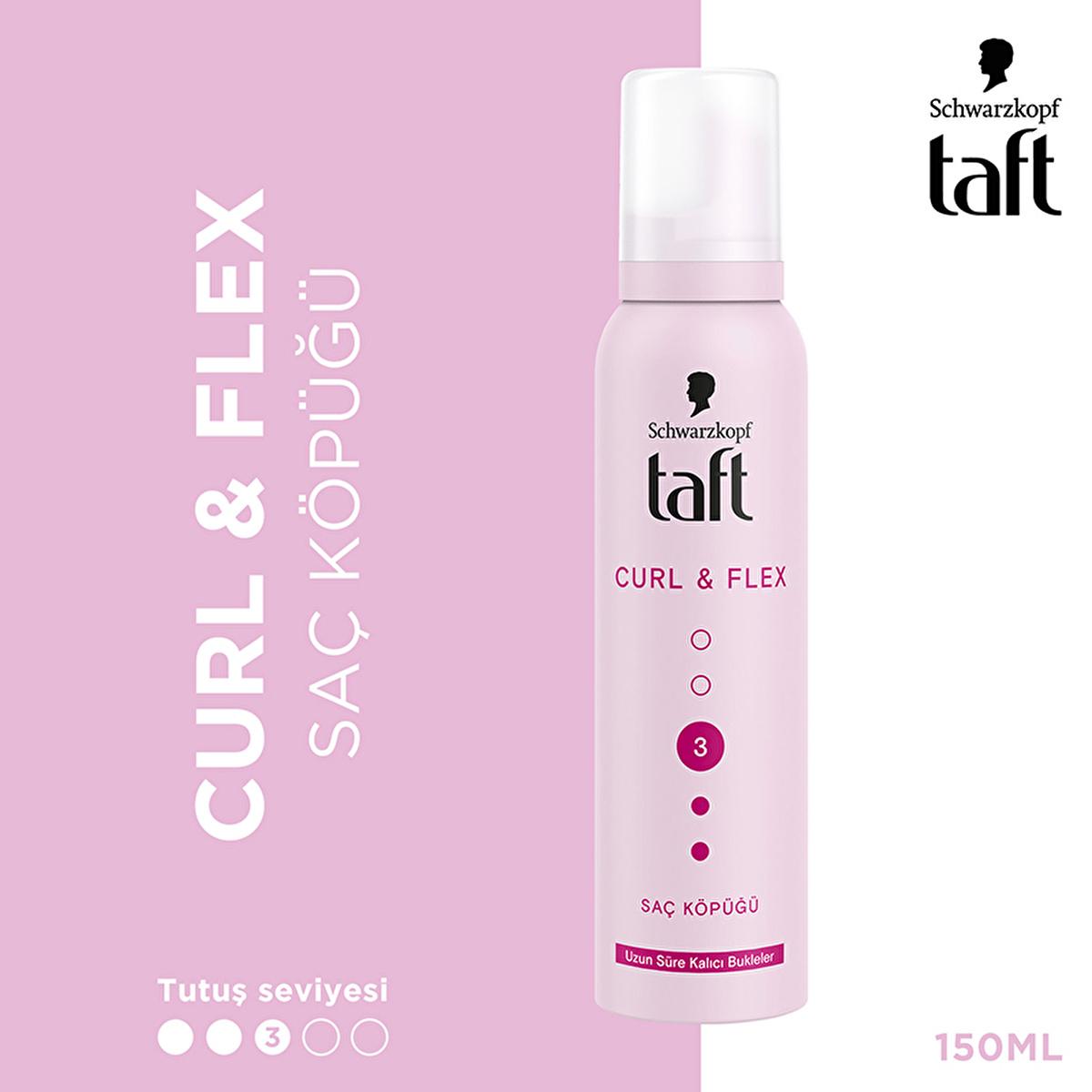 Taft Curl & Flex Hair Mousse - Enhances Curl Definition & Volume, 5.07 fl oz