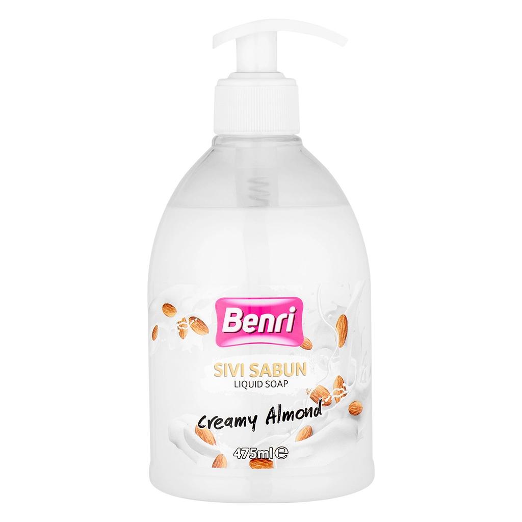Benri Creamy Almond Liquid Hand Soap for Soft Skin 475 ml