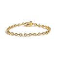 10K Yellow Gold 1 1/2 Cttw Lab Grown Diamond Bezel Link Bracelet