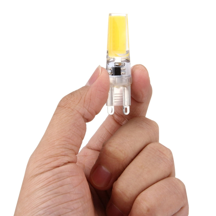 G9 3W 300LM COB LED Light , Silicone Dimmable for Halls / Office / Home, AC 220-240V, Transparent Plug(Warm White)