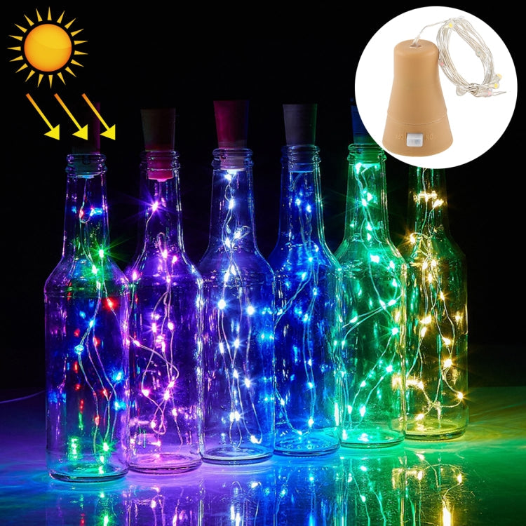 1m 10 LEDs SMD 0603 Solar Powered Copper Wire String Light  Fairy Lamp Decorative Light(Colorful Light)