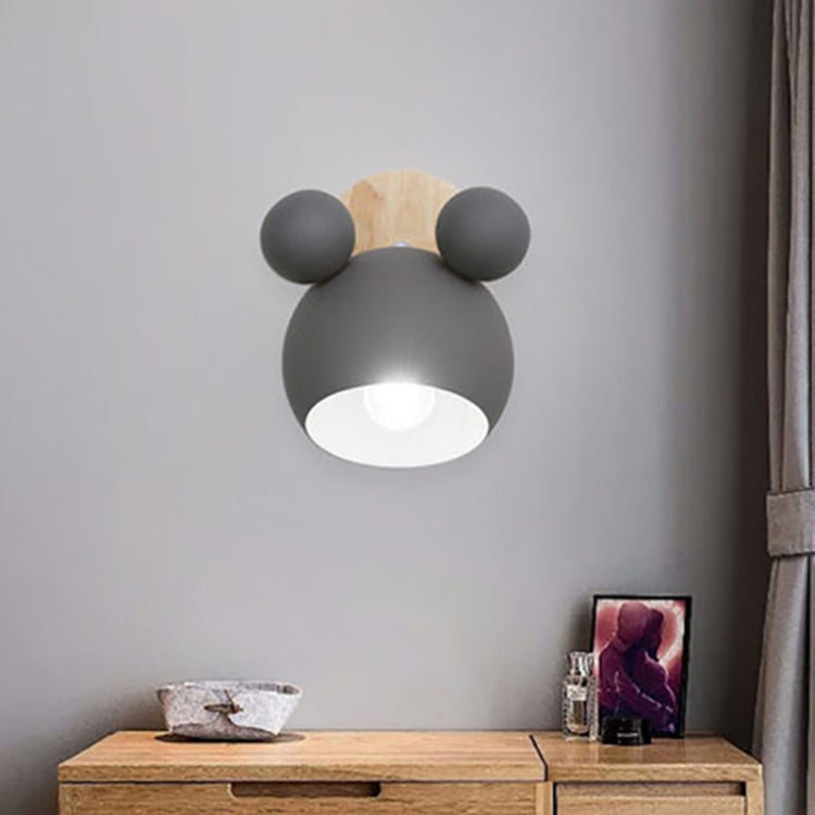 Creative Cartoon E27 LED Warm White Light Wall Lamp for Bedside Passage (Grey)