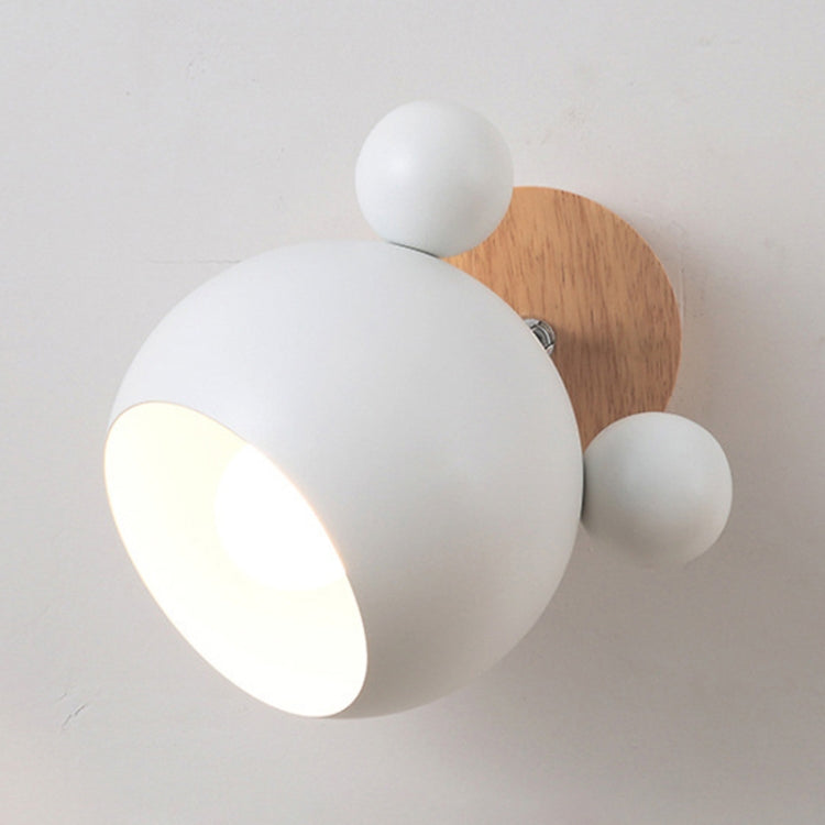 Creative Cartoon E27 LED Warm White Light Wall Lamp for Bedside Passage (White)