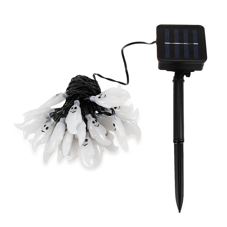 Ghost Shape 30 LEDs Outdoor Garden Waterproof Christmas Festival Decoration Solar Lamp String (Warm White)
