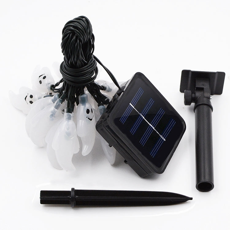 Ghost Shape 30 LEDs Outdoor Garden Waterproof Christmas Festival Decoration Solar Lamp String (Warm White)