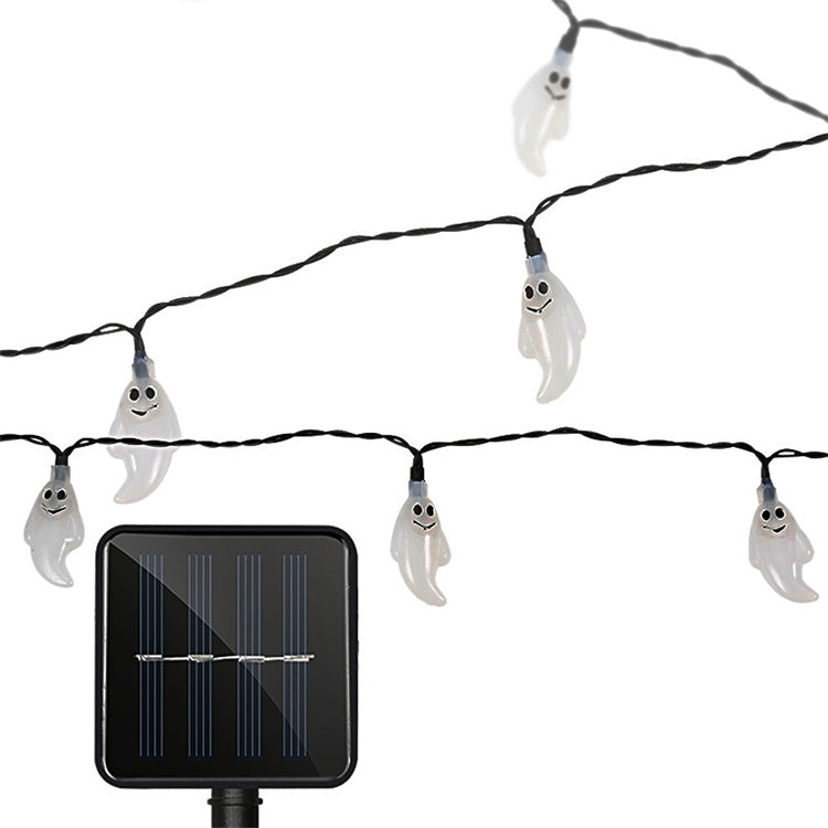 Ghost Shape 30 LEDs Outdoor Garden Waterproof Christmas Festival Decoration Solar Lamp String (Warm White)