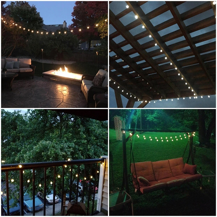 50 LEDs Bubble Ball Outdoor Garden Waterproof Christmas Spring Festival Decoration Solar Lamp String(Warm White)