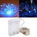 5m IP65 Waterproof Silver Blue Light Wire String Light, 50 LEDs SMD 0603 3 x AA Batteries Box Fairy Lamp Decorative Light, DC 5V(Blue Light)