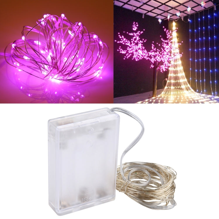 5m IP65 Waterproof Silver Blue Light Wire String Light, 50 LEDs SMD 0603 3 x AA Batteries Box Fairy Lamp Decorative Light, DC 5V