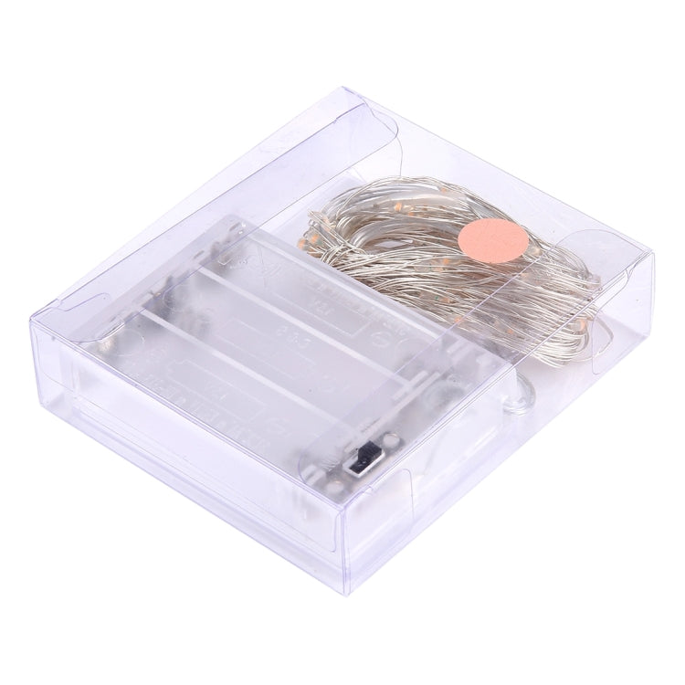 5m IP65 Waterproof Silver Blue Light Wire String Light, 50 LEDs SMD 0603 3 x AA Batteries Box Fairy Lamp Decorative Light, DC 5V