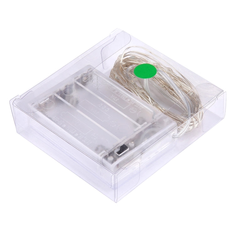 5m IP65 Waterproof Silver Blue Light Wire String Light, 50 LEDs SMD 0603 3x AA Batteries Box Fairy Lamp Decorative Light, DC 5V