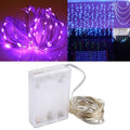 5m IP65 Waterproof Silver Blue Light Wire String Light, 50 LEDs SMD 0603 3 x AA Batteries Box Fairy Lamp Decorative Light, DC 5V