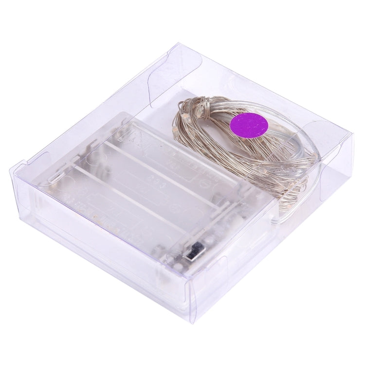 5m IP65 Waterproof Silver Blue Light Wire String Light, 50 LEDs SMD 0603 3 x AA Batteries Box Fairy Lamp Decorative Light, DC 5V