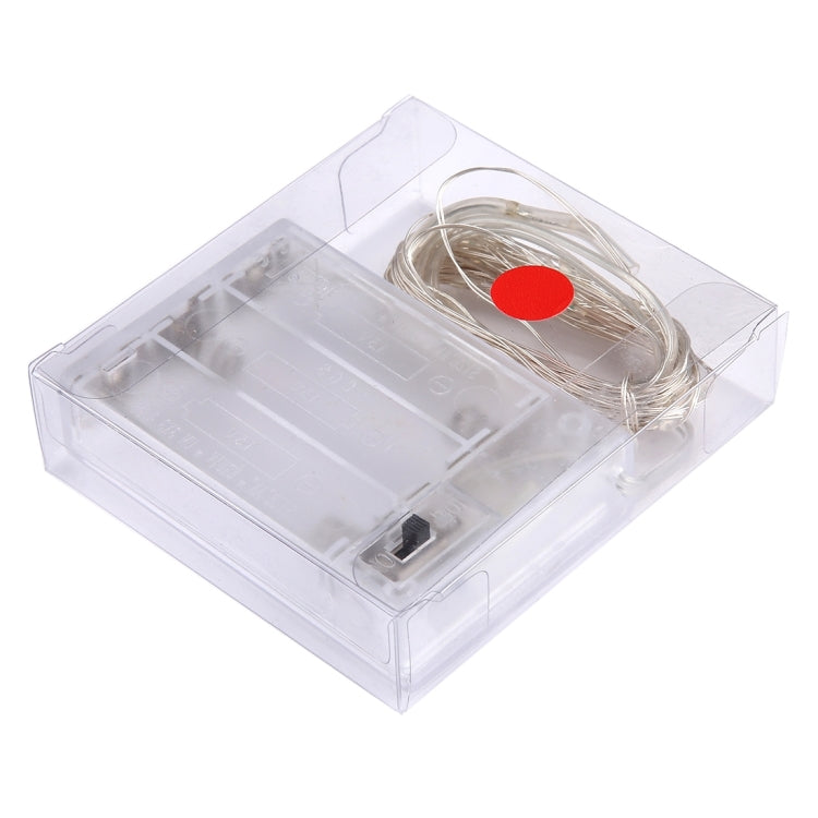 5m IP65 Waterproof Silver Blue Light Wire String Light, 50 LEDs SMD 0603 3 x AA Batteries Box Fairy Lamp Decorative Light, DC 5V