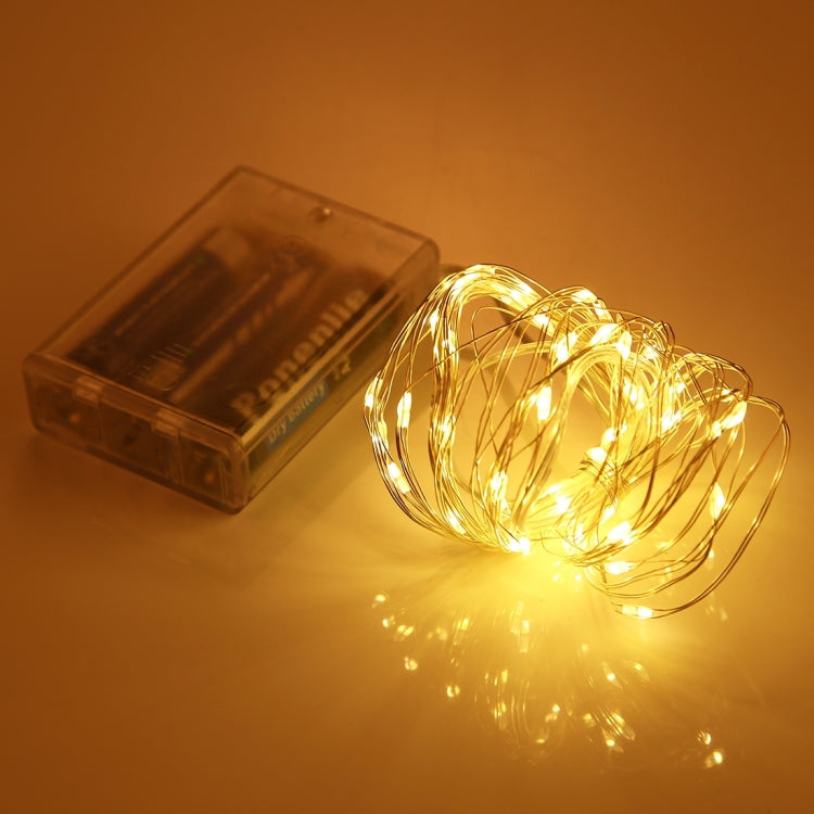 5m IP65 Waterproof Silver Blue Light Wire String Light, 50 LEDs SMD 0603 3 x AA Batteries Box Fairy Lamp Decorative Light, DC 5V