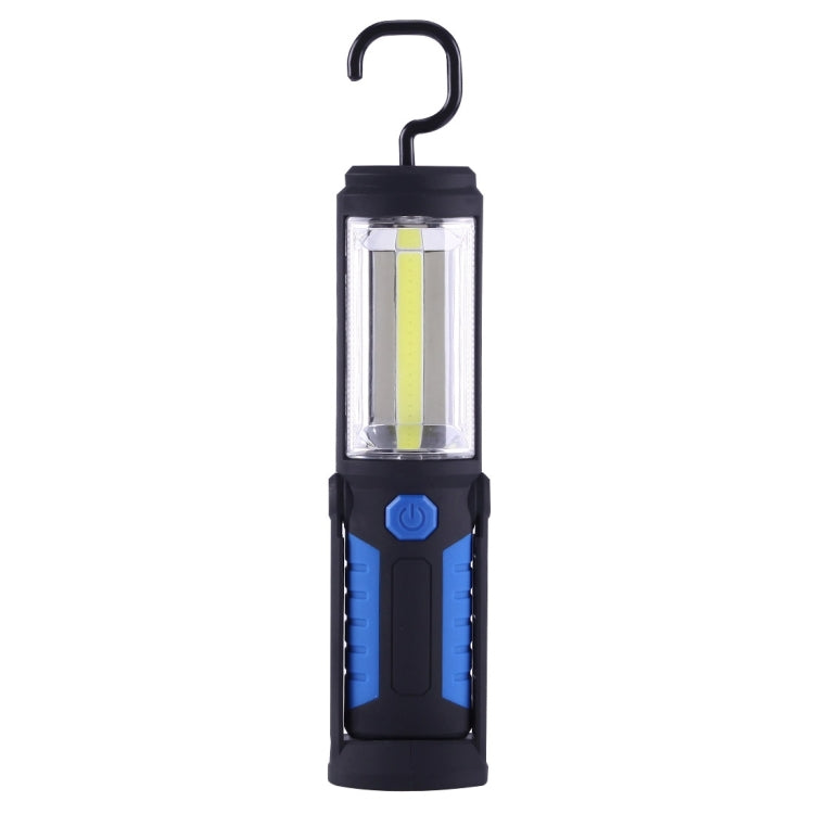 PR5W-1 5W COB+1W F8 IP43 Waterproof White Light LED Torch Work Light , 400 LM Multi-function USB Charging Portable Emergency Work Stand Light with Magnetic & 360 Degrees Swivel Hook(Blue)