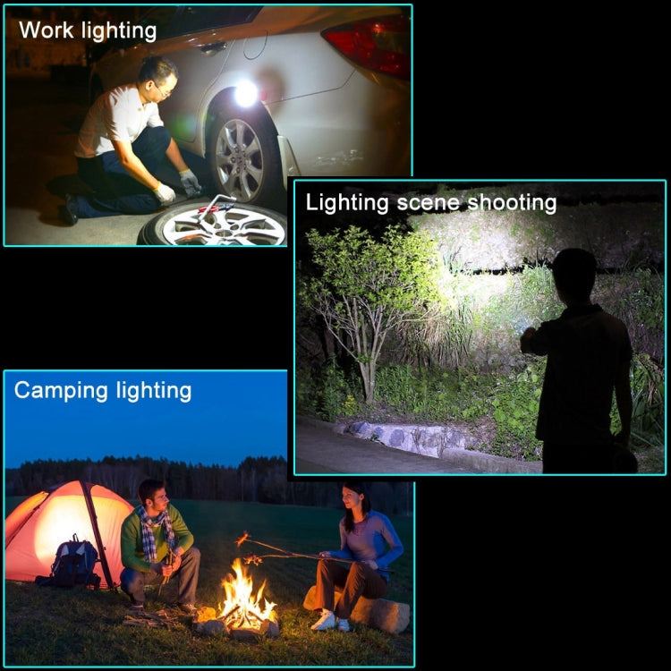 PR5W-1 5W COB+1W F8 IP43 Waterproof White Light LED Torch Work Light , 400 LM Multi-function USB Charging Portable Emergency Work Stand Light with Magnetic & 360 Degrees Swivel Hook(Blue)