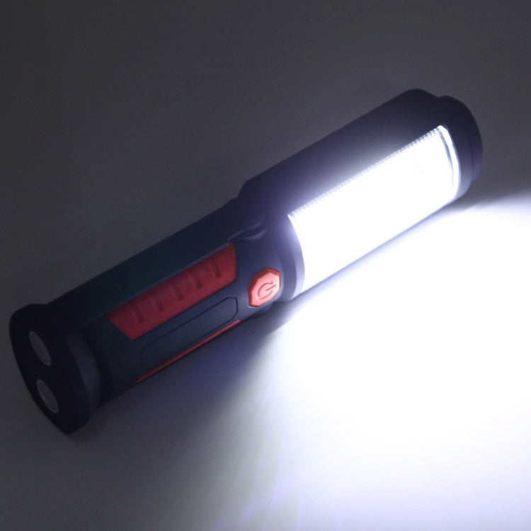 PR5W-1 5W COB+1W F8 IP43 Waterproof White Light LED Torch Work Light , 400 LM Multi-function USB Charging Portable Emergency Work Stand Light with Magnetic & 360 Degrees Swivel Hook(Red)