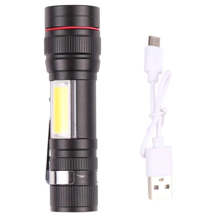T6 LED Pocket Flashlight Zoomable 3 Modes with Hook Clip