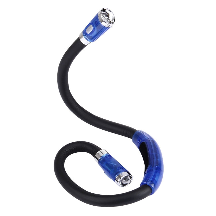 DAMOIL Flexible Eyeshield LED Reading Lights, Creative Double Head Hands-free Neck Stereo Flashlight Working Light Auto Lamp with 4 LED Light & Soft Rubber Grip Neck Pad