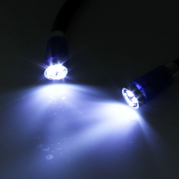 DAMOIL Flexible Eyeshield LED Reading Lights, Creative Double Head Hands-free Neck Stereo Flashlight Working Light Auto Lamp with 4 LED Light & Soft Rubber Grip Neck Pad