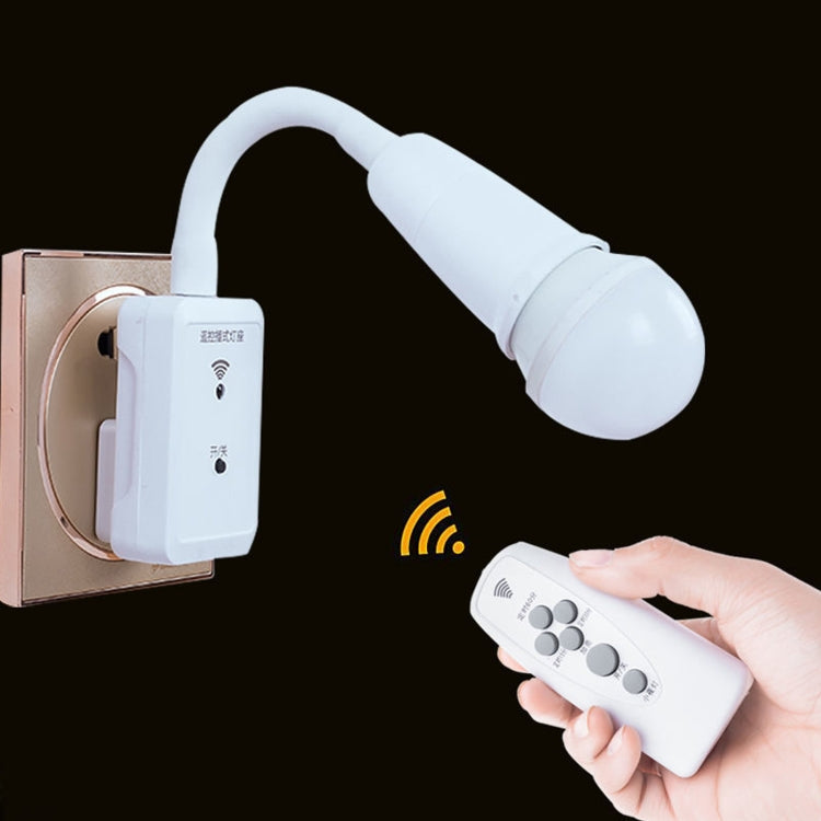 E27 Socket Remote Control Lamp Light Holder Base Converter with Switch, AU Plug (White)