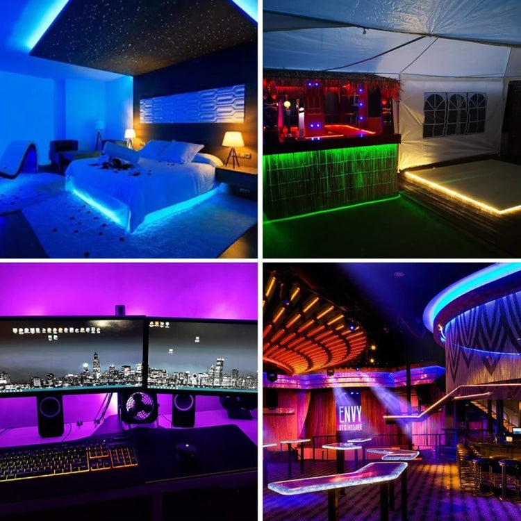 4:1 2m Bare Board 5050 SMD RGB LED Rope Light, 12V 2A 100-240V (AU Plug)