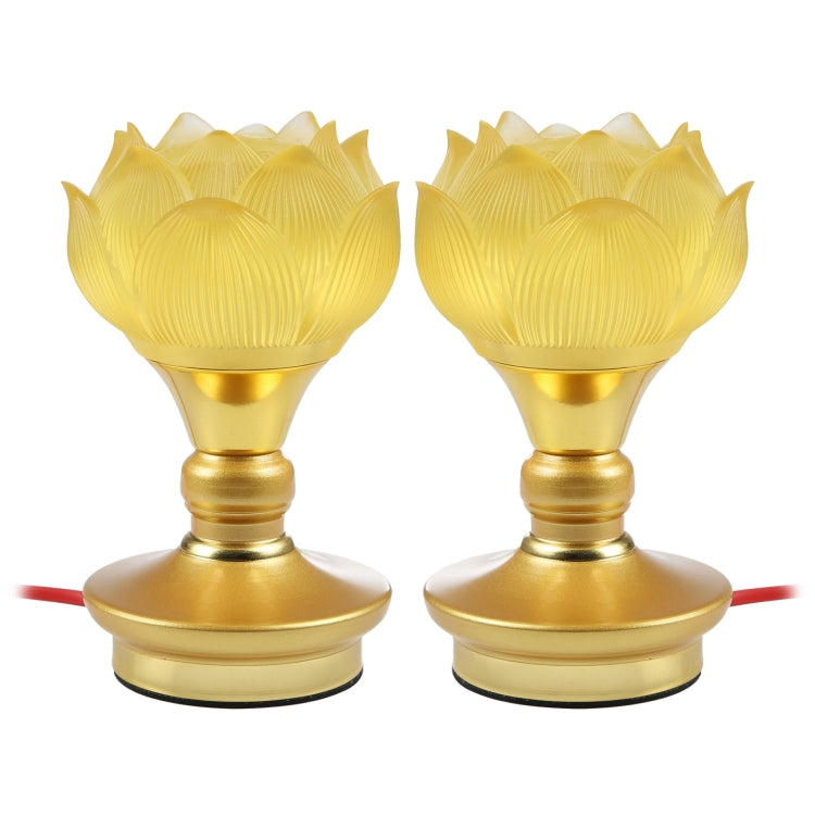 2pcs Household LED Lotus Lights for Buddha Electronic Altar Lamp, CN Plug(Colorful Light)
