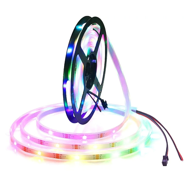 WS2812B RGB Light 5050 SMD LED Casing Waterproof Rope Light, 30 LED/m, DC 12V, Length: 5m