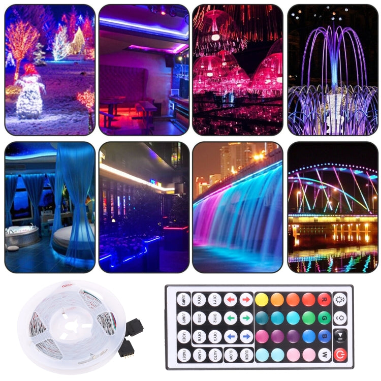 Bare Board 2835 SMD RGB LED Rope Light, 60 LED/m, Length: 5m, 12V 2A 100-240V, with 44-key Remote Control (AU Plug)